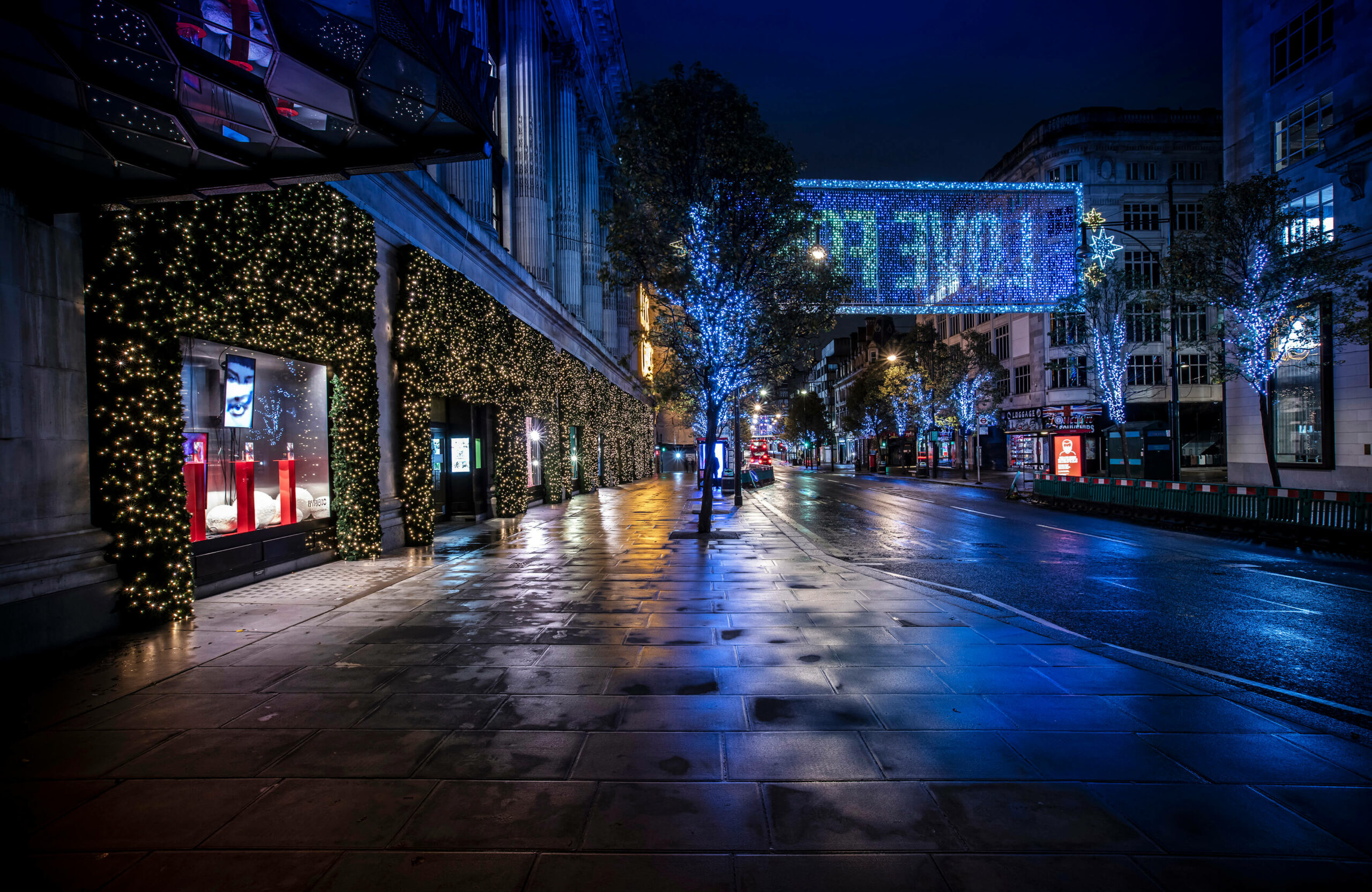 An empty Oxford Street