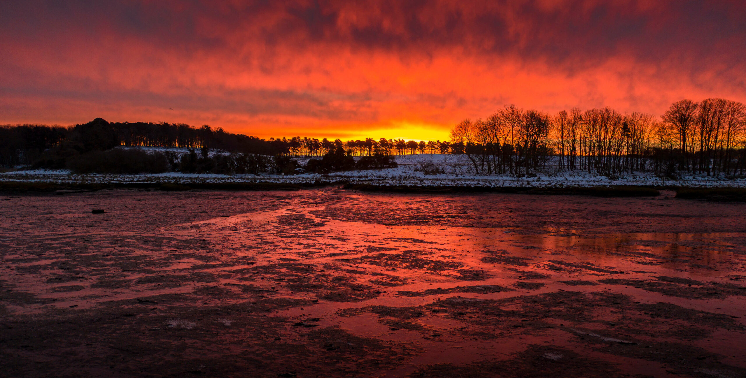 Fire in the sky, Woodbridge