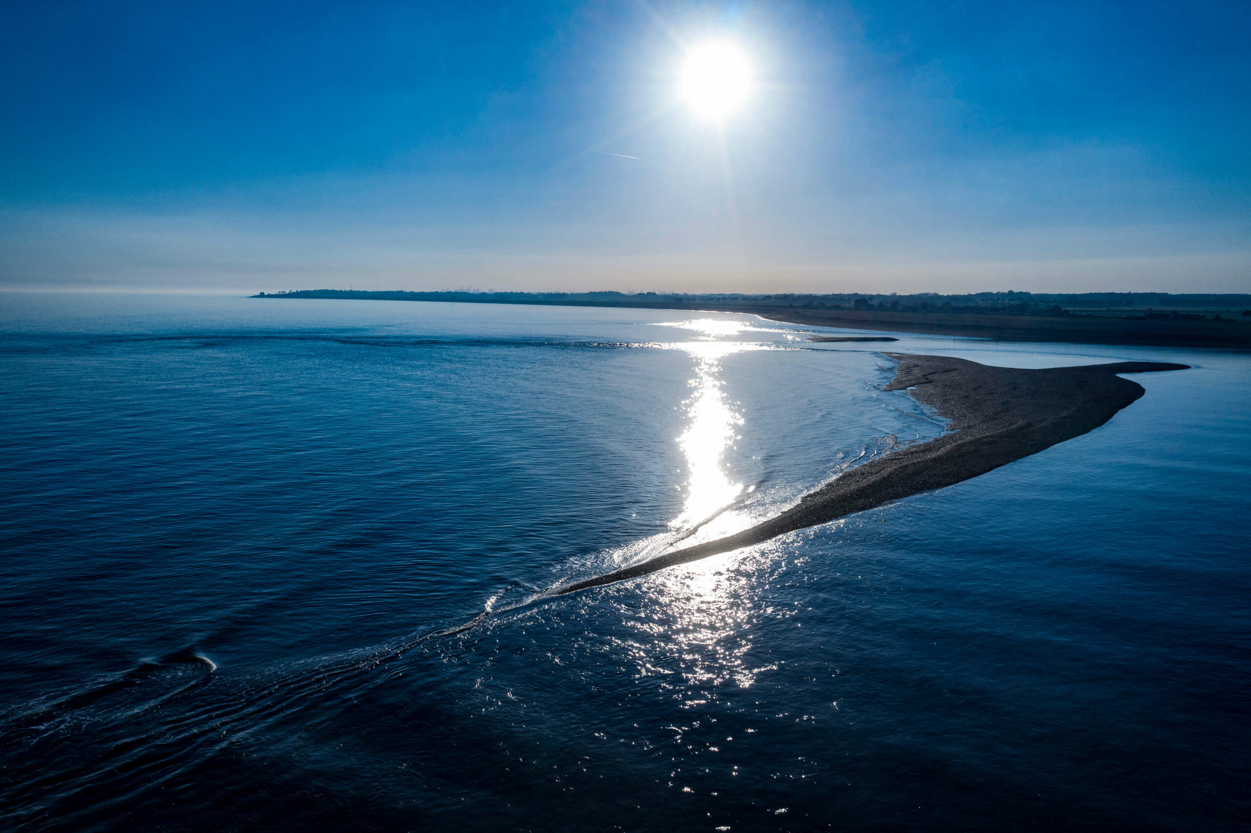 Shingle street sandbar, Suffolk